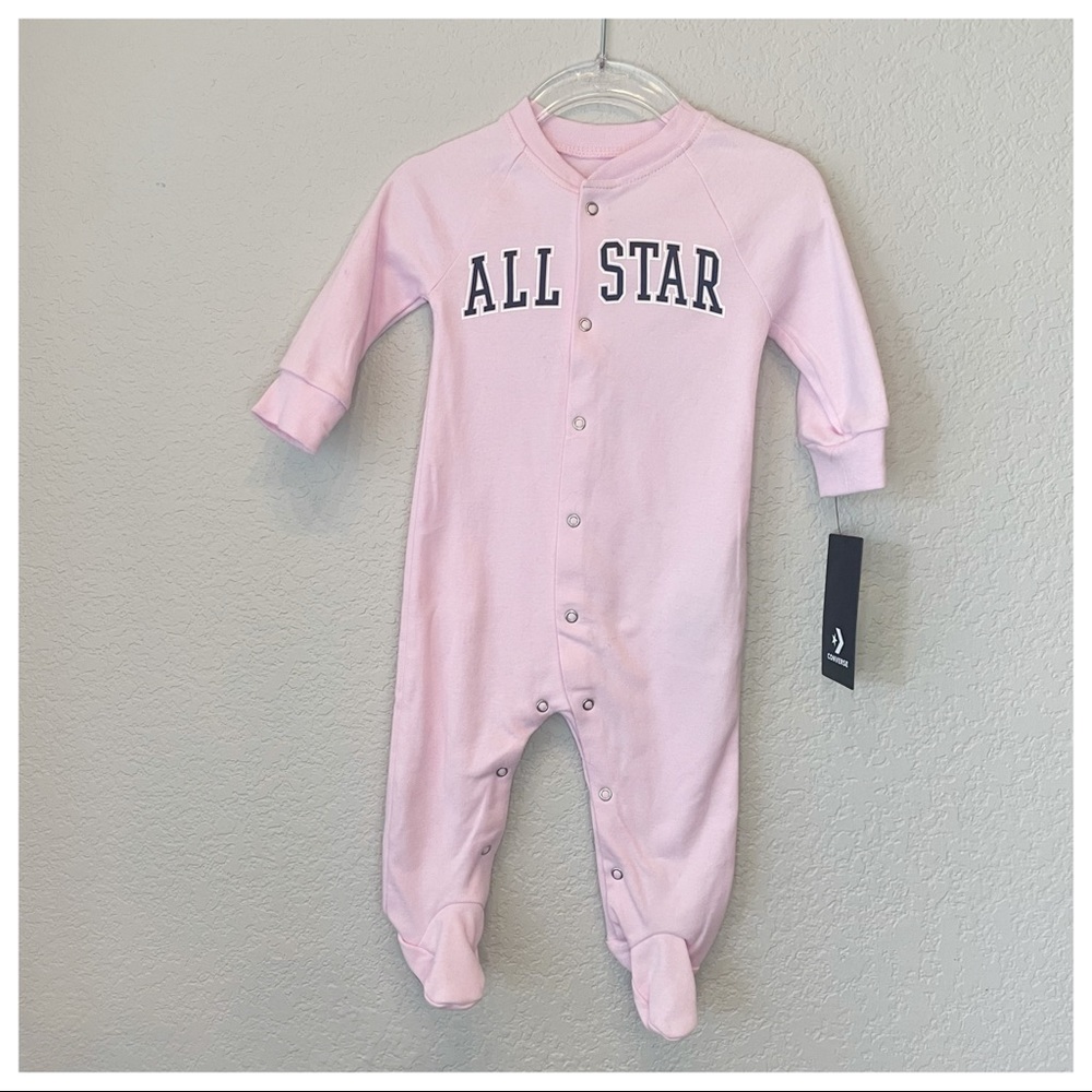 Pink Baby Converse Pajama sleeper size 6 months *new with tag*